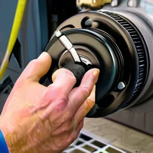 Очистка сетки насоса Haldex очистителем тормозов.