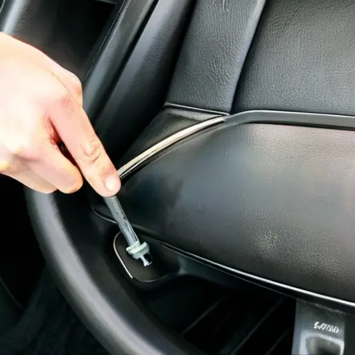 Регулировка стояночного тормоза из салона автомобиля.