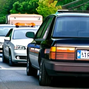 Устранение перекоса кузова после ДТП средней тяжести.